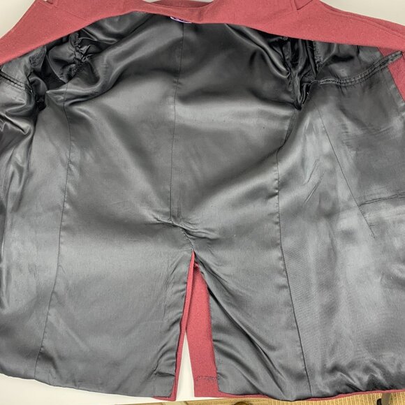 Vintage 80s Harvard Mens Wool Band Blazer Embroidered Logo Flawed w/ Moth Holes - Picture 15 of 16